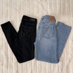 Hollister Women's Jeans in Black and Light Blue, Both are size 26R/2R
